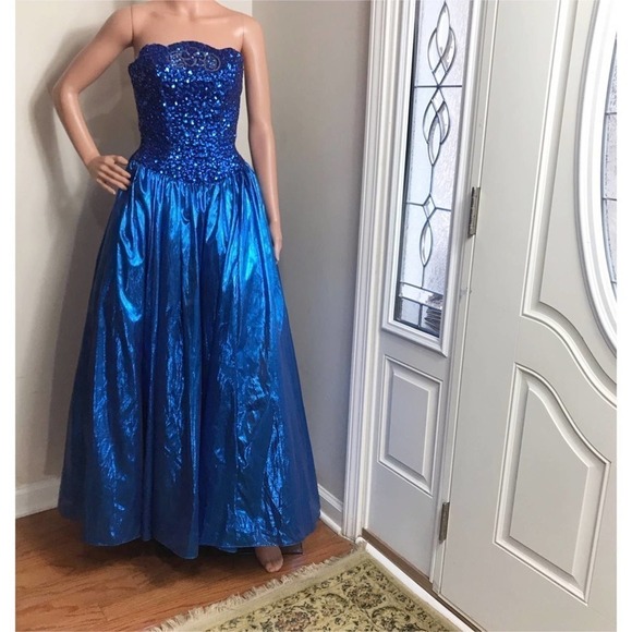 Mike Benet Vintage Strapless Gown - Picture 1 of 7